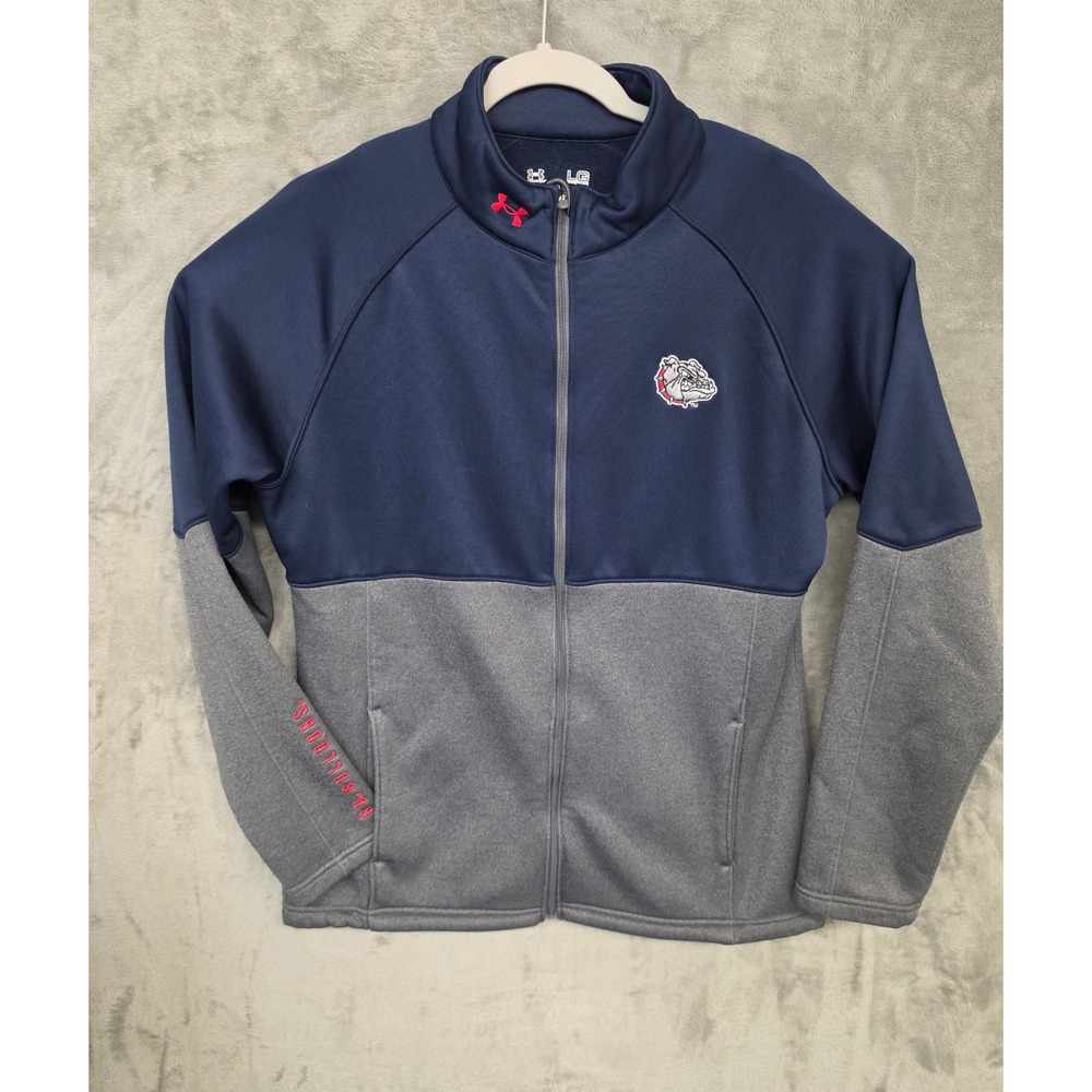 Under Armour Gonzaga University Bulldogs Full Zip Jacket Navy Blue Grey Womens